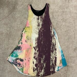 Women's tie-dyed – look colorful tank top, size 4.